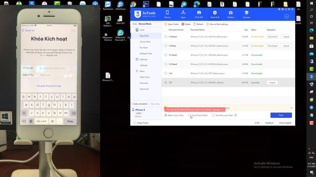 [217] Manual import ipsw 14.7 beta3 8/8+/X GSM & flash with 3 utool | HTHND смотреть онлайн