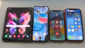 Samsung Z Fold 3 + Z Flip 3 vs iPhone 11 + 10 Incoming & Ougoing call