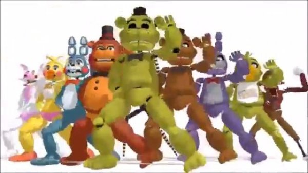 Песня танцуют аниматроники.