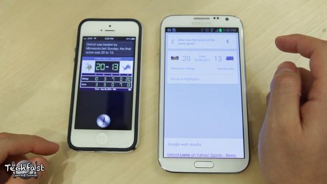 Siri vs Google Voice Search - iPhone 5 vs Galaxy Note 2! (iOS 6 vs Jelly Bean) смотреть онлайн