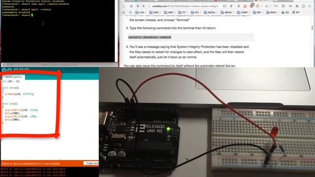 plugging the "Arduino" (Elegoo Uno R3) mac & Debian Linux смотреть онлайн