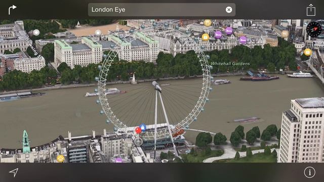 Animated London Eye in Apple Maps смотреть онлайн