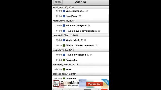 CalenMob iOS Demo on iPhone смотреть онлайн