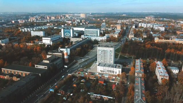 Город Жуковский. Вид на город с высоты смотреть онлайн