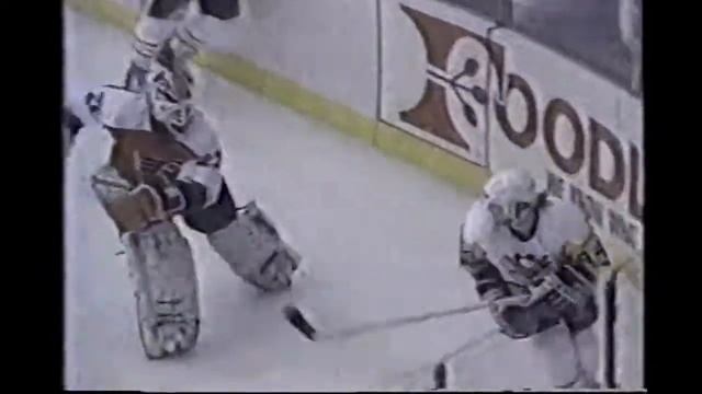 April 1989 Pittsburgh Penguins Philadelphia Flyers Game 5 highlights Mario Lemieux Magic Hextall смотреть онлайн