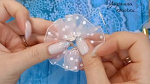 Бантики с секретом! Светлячки-пушистики из органзы 2,5 см - просто и необычно!