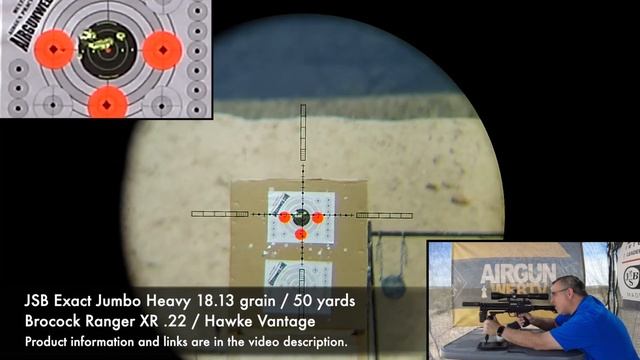Brocock Ranger XR .22 50 Yards with JSB Pellets and Hawke Optics смотреть онлайн