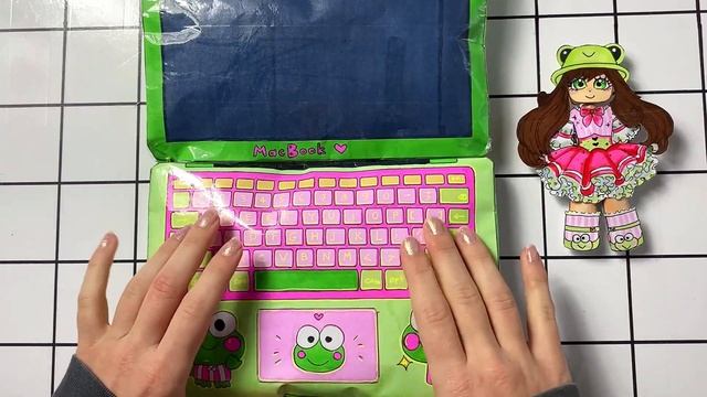 💚 Paper DIY 💚 Keroppi Macbook, Iphone 15, Blind Bag Paper 💚 ASMR Unboxing Green Aesthetic смотреть онлайн
