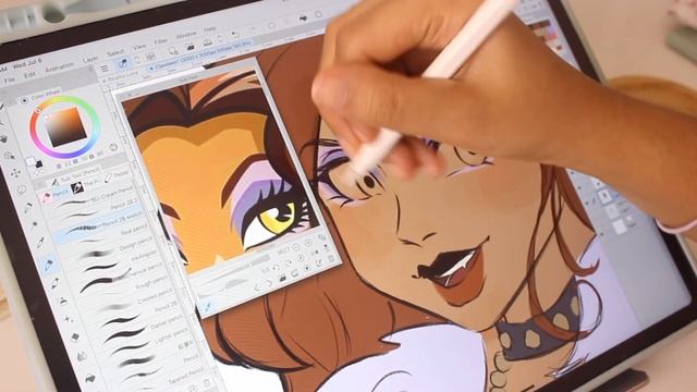 Draw with me | Monster High Clawdeen in my style 🎨 CSP on iPad Pro 12.9 ✨ смотреть онлайн