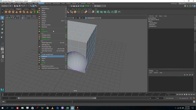 Autodesk Maya - Lesson 12 - Use of Boolean, Chamfer, Extract Faces in Polygons смотреть онлайн