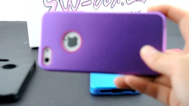 Smooth Chromed Rubberized Hard Case for iPhone 5-Purple смотреть онлайн