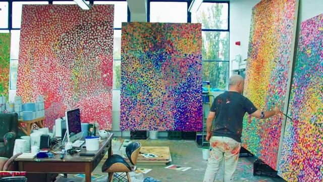 Damien Hirst: Veil Paintings | Artist Spotlight | Gagosian смотреть онлайн