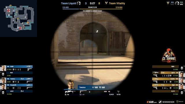 Team Liquid vs Team Vitality [Map 2, Mirage, part1] (Best of 2) | cs_summit 4 смотреть онлайн
