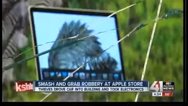Thieves use car for Apple Store break-in!!!! смотреть онлайн