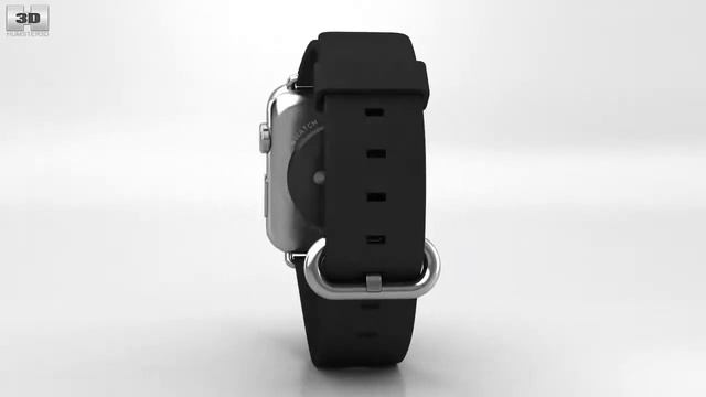 Apple Watch 42mm Stainless Steel Case Black Classic Buckle 3D model by 3DModels.org смотреть онлайн