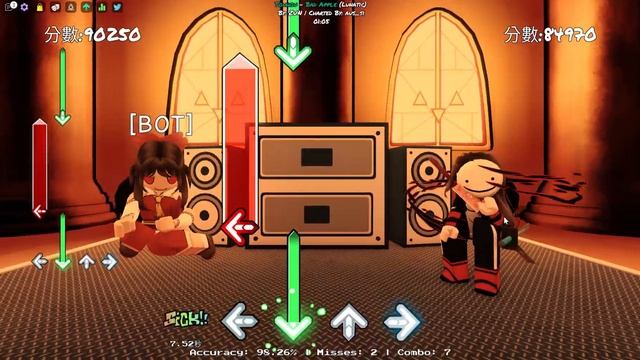 FNF {Bad Apple}(lunatic) but in roblox 94.02 смотреть онлайн