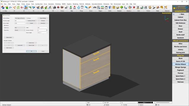 PYTHA 3D CAD Cabinet Generator "Kitchen Wizard" New to PYTHA V25 смотреть онлайн