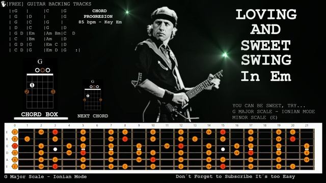 🎸Sweet Slow Swing in Em Guitar Backing Tracks🎸Beginner Level смотреть онлайн