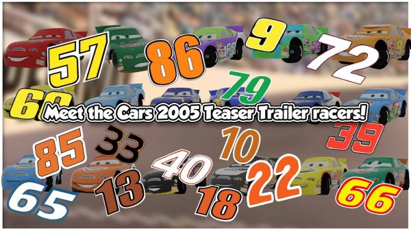 Meet the Cars 2005 Teaser Trailer racers Custom biographies and names Cars Pixar