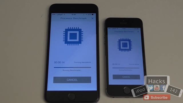 iPhone 6 Plus vs iPhone 5S Benchmark Test (Geekbench 3) смотреть онлайн