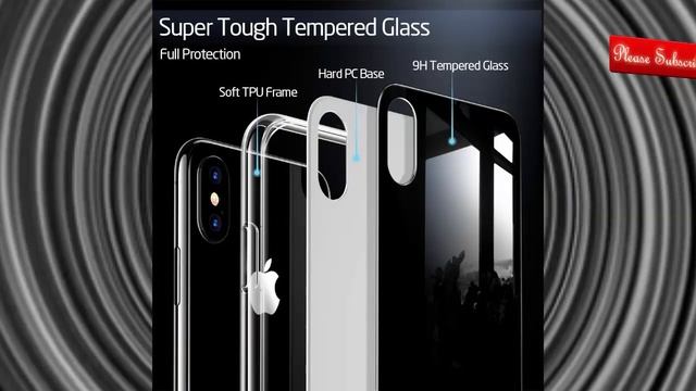 Glass Case for iPhone Xs，9H Tempered Glass Back Cover смотреть онлайн