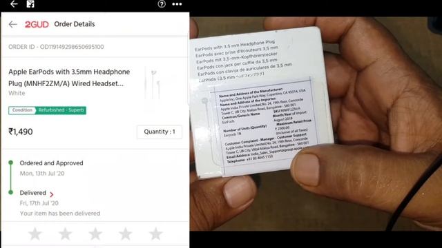 Apple Earpods Buy From 2GUD.COM / Fake Or Original 🤔 смотреть онлайн