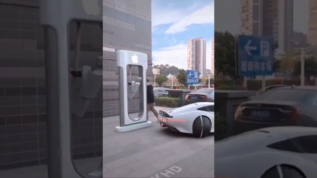 Apple Car charging station in the future смотреть онлайн