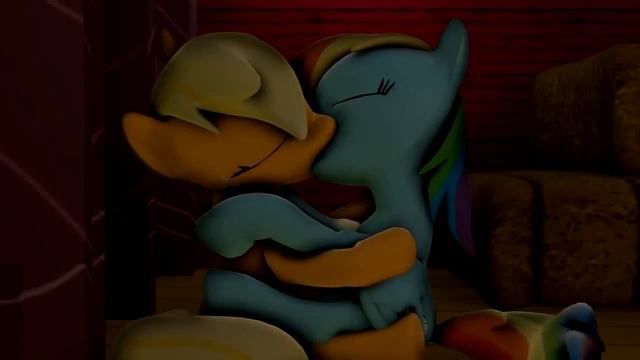 Applejack And Rainbow Dash Kiss
