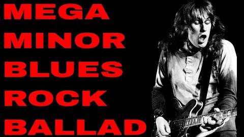 Minor Blues Rock Ballad Guitar Jam Track (B Minor 88 BPM)