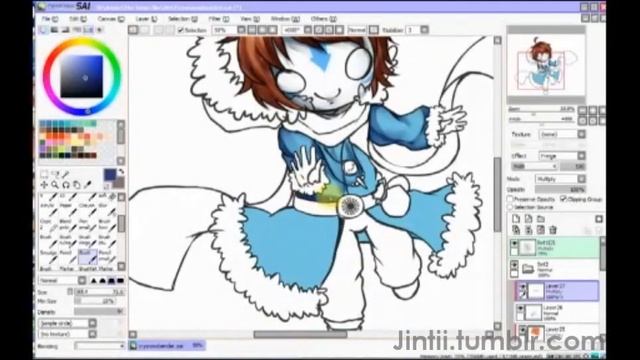 Snowbender | Speedpaint | Paint Tool Sai | смотреть онлайн
