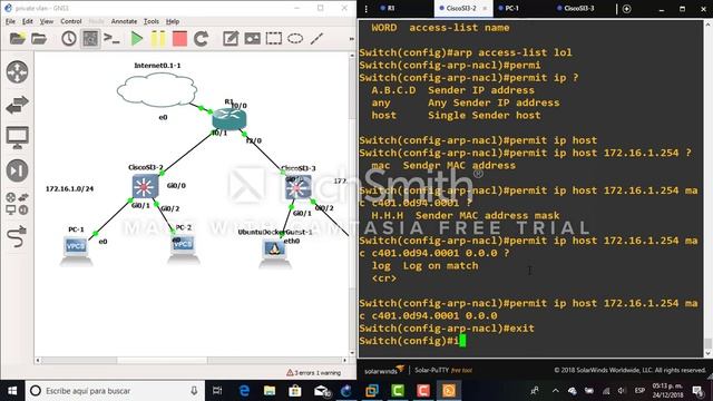 CCNA Security (DHCP Snooping,Arp Inspection) attacks and how to protect смотреть онлайн