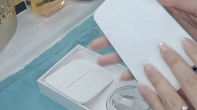 Iphone14 blue aesthetic unboxing | ASMR 🦋 смотреть онлайн