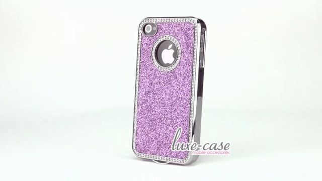 Purple Glitter Rhinestone Bling iPhone 4 Case | Glitter Rhinestone iPhone 4S Case смотреть онлайн