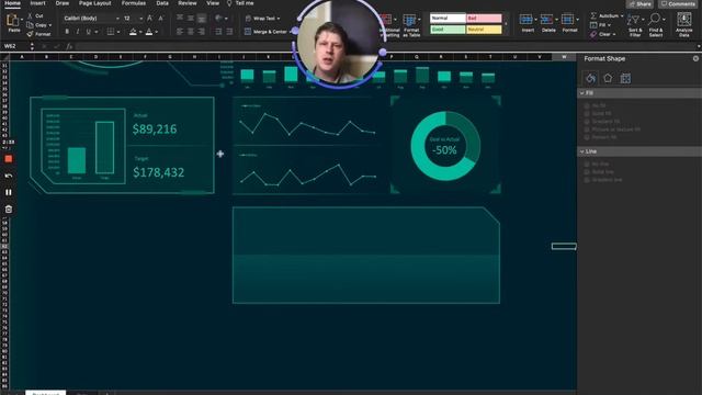 Shape formatting examples in Excel for Mac - creating cool visual effects смотреть онлайн