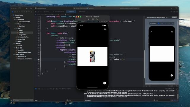 SwiftUI Canvas Editor With Advanced Gestures & Haptics - MVVM - Xcode 13 - SwiftUI Tutorials