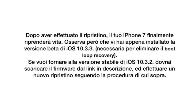 Downgrade Iphone da iOS 11 a iOS 10 (risoluzione eventuale blocco in recovery mode) смотреть онлайн