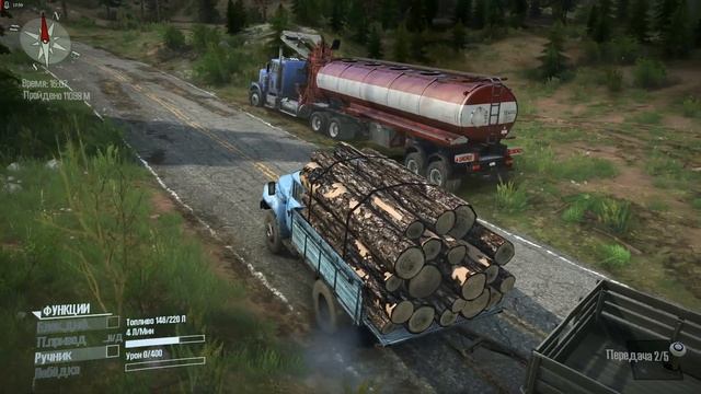 MudRunner: Spintires • Прохождение ➣ Медвежий ручей # 5. ЗИЛ-130 • Погрузка и перевозка брёвен смотреть онлайн