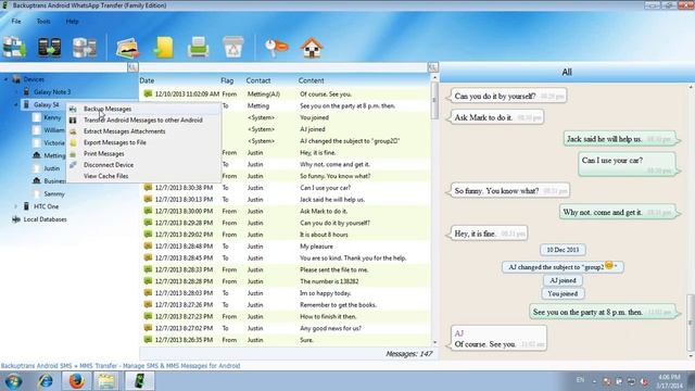 Backup WhatsApp Chat History from Android to PC смотреть онлайн