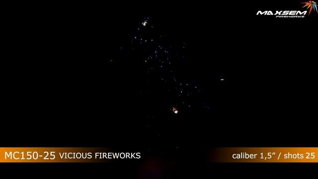 25 мощных залпов VICIOUS FIREWORKS MC150-25 MAXSEM