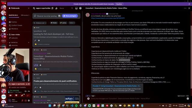 (LIVE) Analisando vagas de empregos de Flutter no almoço смотреть онлайн