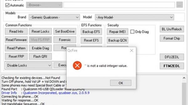 is not valid integer value Vrey Big Bug In UMT New Update