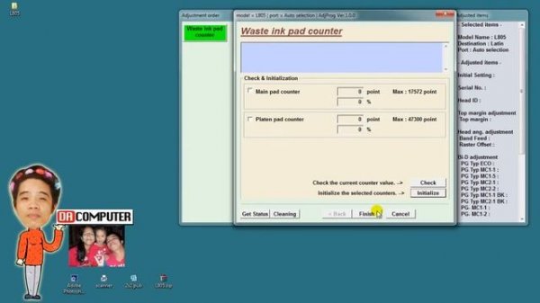 How to Reset Epson L805 Plus Free Download Resseter Program
