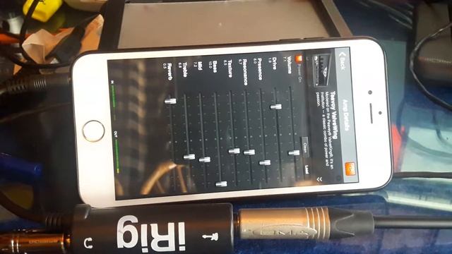 testing guitar effect simulator by amp kit and irig for iphone 6 plus смотреть онлайн