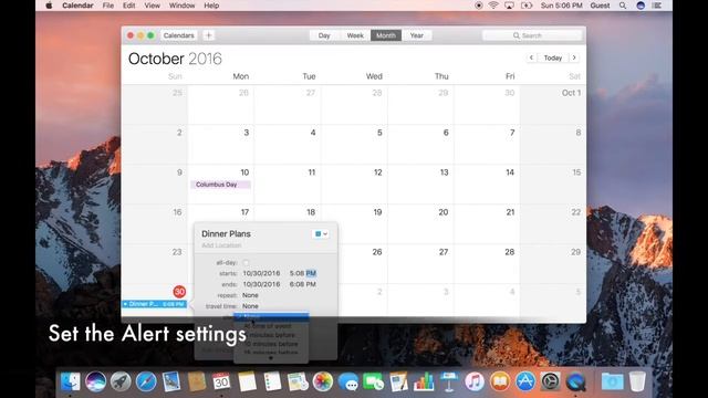 How to Set an Alert in Calendar on macOS смотреть онлайн