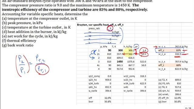 Calc Brayton Var Cp Comp Turb Efficiency смотреть онлайн