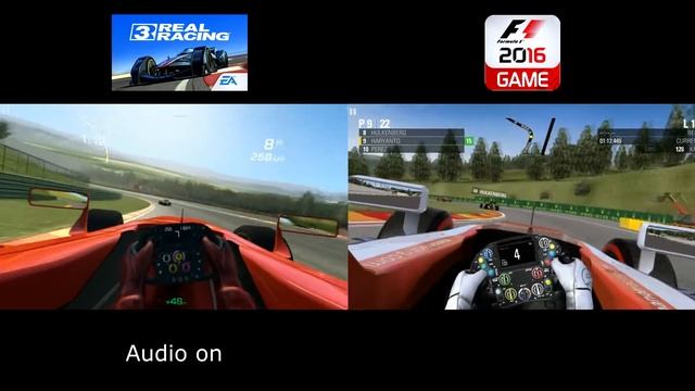 F1 2016 vs Real Racing 3 смотреть онлайн