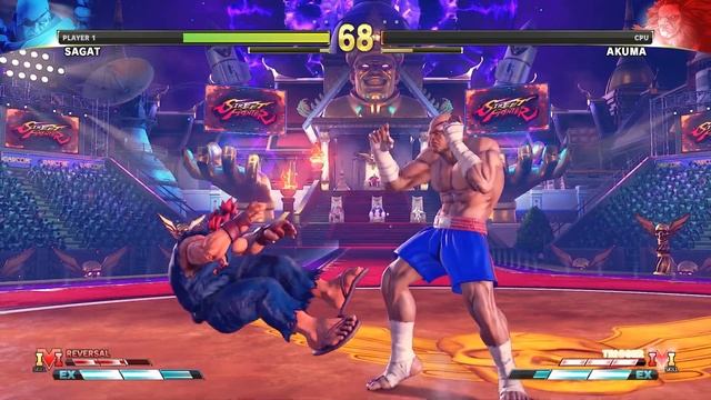 Sagat vs Akuma (Hardest AI) - Street Fighter V смотреть онлайн