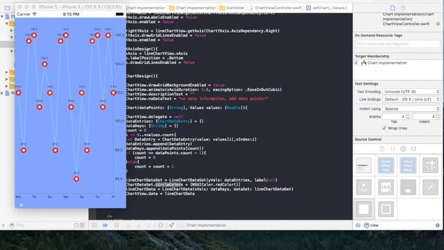 IOS Swift 2.0 IOS Chart Appearance settings line chart view смотреть онлайн