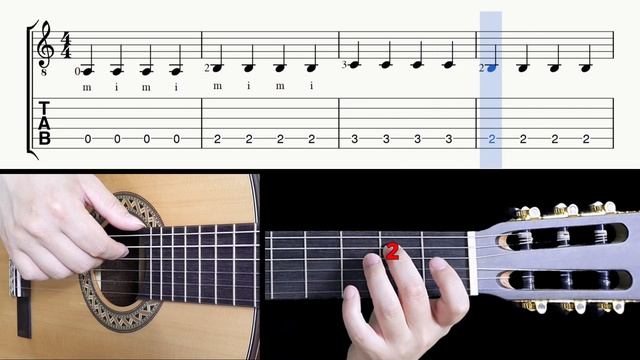 SG | УРОВЕНЬ 0. Урок на Гитаре 4. Мелодия на гитаре на 4 и 5 струнах, Ноты и Табы для Гитары смотреть онлайн