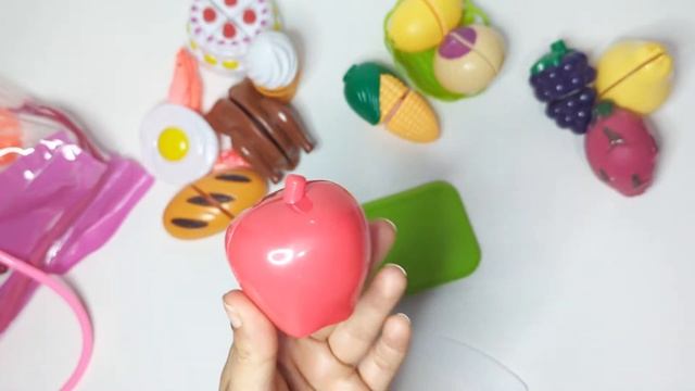 Fruit Cutting vegetable and strawberry lemon apple banana ice cream grapes bread cake lettuce смотреть онлайн